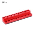 thumbnail image 3 of Uxcell 2pcs Magnetic Socket Organizer 1/4" Drive SAE Socket Holder Tray Holds 52 Standard and Deep Sockets, Red, 3 of 7
