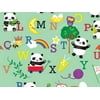 Pack of 1, Panda Phonics Wrapping Paper 24" x 417', Half Ream Roll for Celebration, Party, Holiday, Birthday and Events, Made in USA