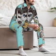 thumbnail image 6 of KLL Husky With Dreamcatcher Sleepwear Mens Flannel Pajamas,Long Cotton Pj Set, 6 of 7