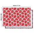 thumbnail image 5 of Table Mats Strawberry Print Set of 6, Flax Linen Wrinkle Free Heat Resistant Dining Decor, Cute Red Fruit Pattern for Summer Kitchen Style, 5 of 5
