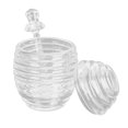 thumbnail image 3 of Transparent Honey Dispenser with Lid Spoon Large Capacity Honey Container for Storing Honey, 3 of 14