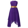thumbnail image 3 of YONGHS Kids Girls Metallic Color Block Praise Lyrical Dance Dress Dancewear, 3 of 5