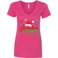 thumbnail image 3 of Inktastic Grandma Claus with Christmas Santa Hat and Snowflakes Women's V-Neck T-Shirt, 3 of 5