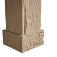 thumbnail image 4 of Ekena Millwork 16"W x 5'H Hand Hewn Endurathane Faux Wood Non-Tapered Square Column Wrap with Standard Capital & Base, 4 of 20