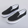 thumbnail image 2 of Mens Slip on Sneakers Loafers Shoes Canvas Black Shoes Canvas White Casual Fashion Shoes, 2 of 12