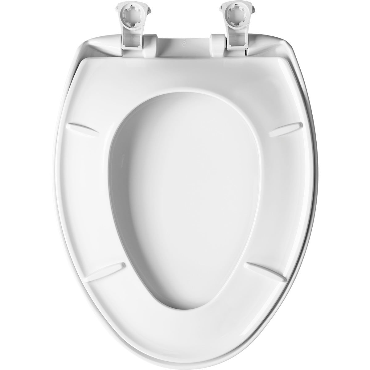BEMIS 1200SLOWT 020 Elg Closed Front Toilet Seat,Crane White, With Cover, Plastic