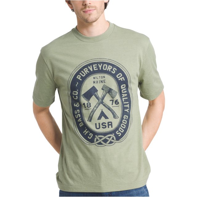 GH Bass & Co. Camiseta gr?fica para hombre Purveyors, verde, mediana G.H. Bass & Co. Camiseta gráfica
