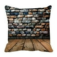 thumbnail image 1 of EREHome Wood Textured In A Room Interior Pillow Case Cover Set 16x16 Inch, 1 of 1