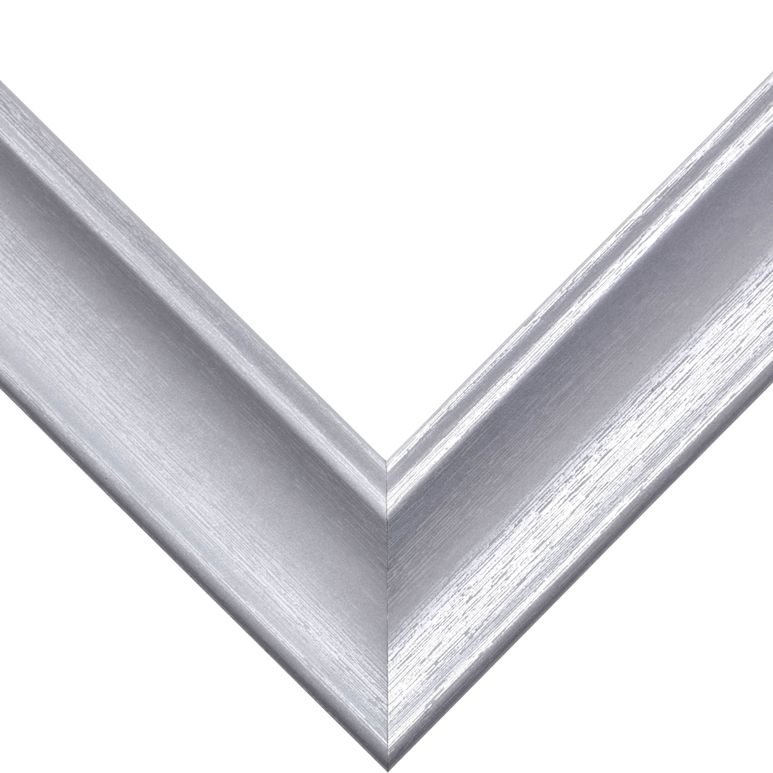 Craig Frames Vintage Revival, 22x28 inch Picture Frame Matted for a 18x24 Photo, Brushed Silver