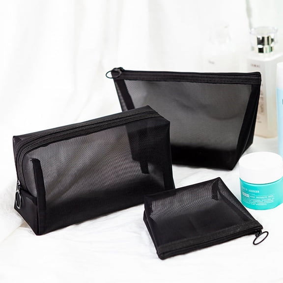 Transparent Mesh Pouch Nylon Cosmetics Storage Bag Household Business Trip Washing Storage Bag