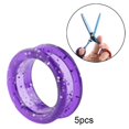 thumbnail image 2 of 5 uds Tijeras De silicona Sunnimix Anillos protectores para Tijeras De mascotas color púrpura Violeta, 2 of 8
