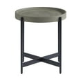 thumbnail image 3 of Alaterre Furniture Brookline Industrial Round Metal End Table, Gray/Black, 3 of 7