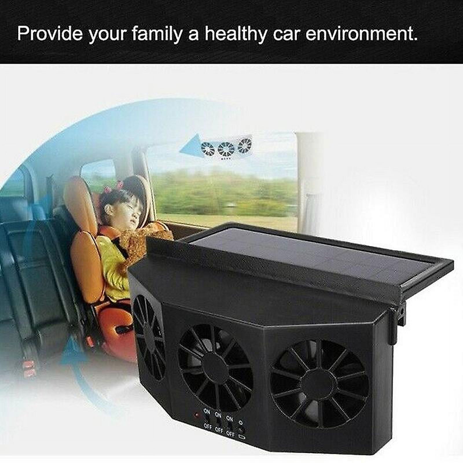 Portable Car Quiet Air Conditioner Solar Cooling Fan Auto Truck Vehicle Cooler Energy Saving