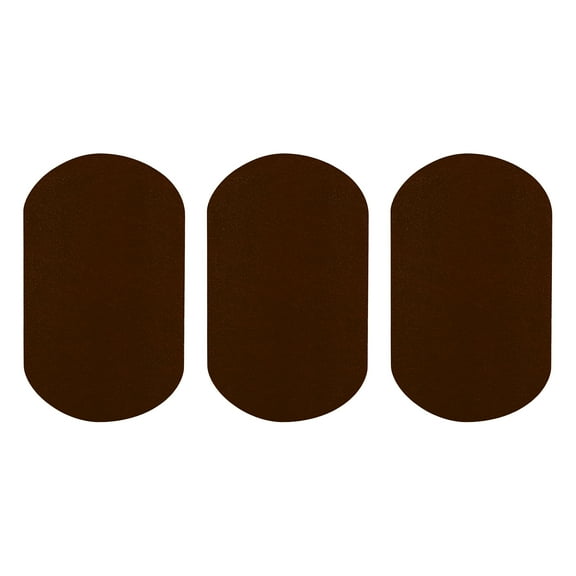 Uxcell 3Pcs Iron-on Patches, Elbow Knee Velvet Patches, Fabric Repair for Clothing Crafts Sweater Pants Shirts, 7x4 Inch Dark Brown