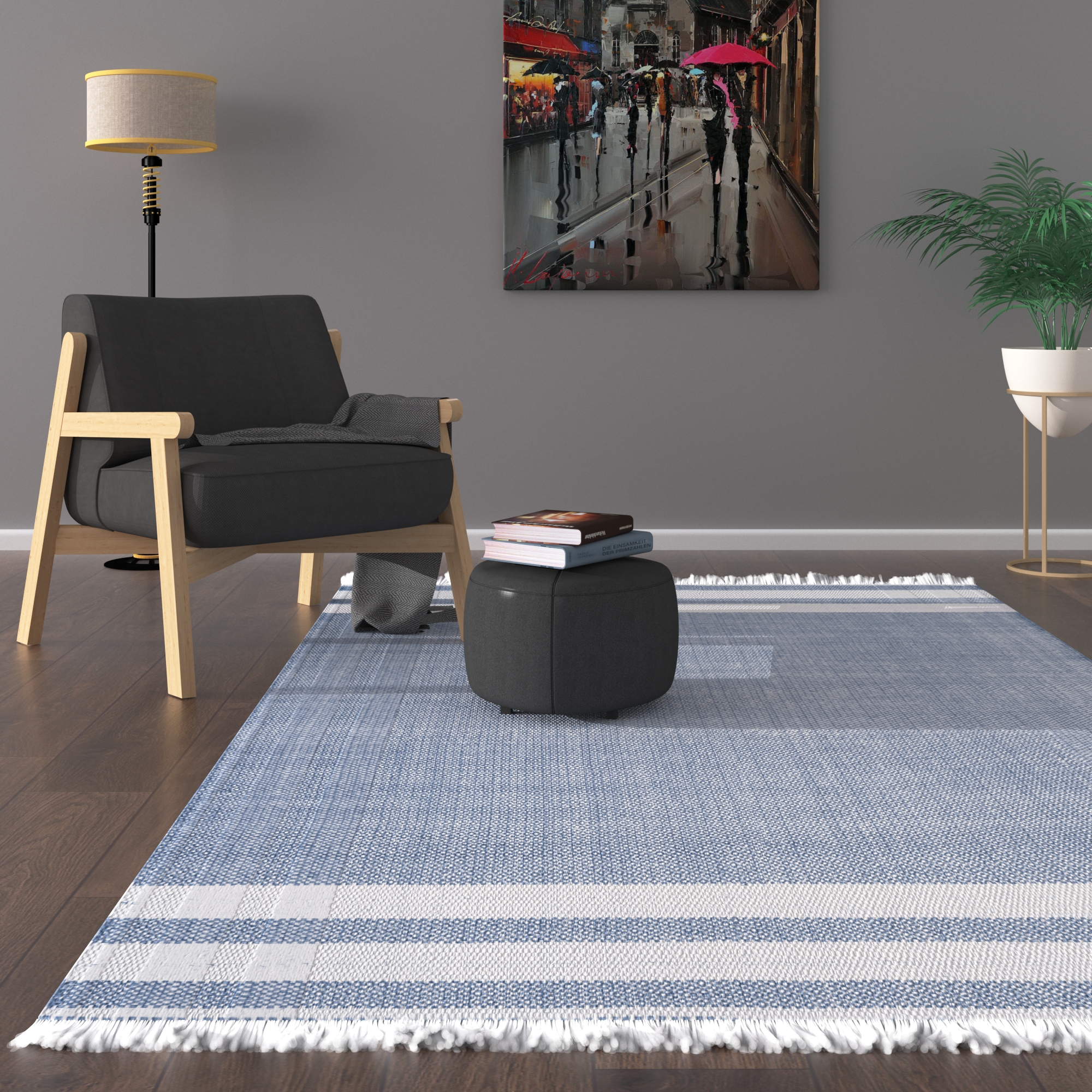 LR Home Atorina Outdoor Synthetic Eco-Friendly Performance Flatweave Area Rug, 7'9"x9'9"