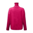 thumbnail image 5 of Women'S Sweaters, High Neck Sweaters for Women, Solid Color Ribbed Knit, Lightweight Pullover for Comfort, 5 of 5