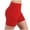 Red, variant on Biker Shorts Women with Pockets - 3" High Waisted Workout Spandex Tummy Control Gym Running Yoga Shorts