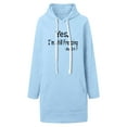 thumbnail image 4 of SwiftWear Women's "Yes I'm Still Freezing " Print Hoodie - Long Sweatshirt with Drawstring Hood & Pocket, Cozy Casual Wear Pullover Tops Light Blue, 4 of 4