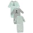 thumbnail image 2 of Luvable Friends Baby Boy Cotton Long-Sleeve Gowns 3pk, Little Man, 0-6 Months, 2 of 2
