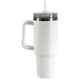 thumbnail image 2 of (2 pack) Mainstays 40 oz Stainless Steel Tumbler with Straw and Handle, Double Wall Insulated, White, 2 of 8