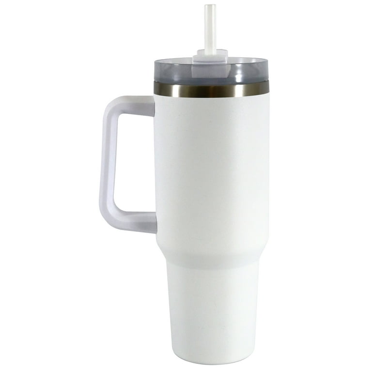 2 pack) Mainstays 40 oz Stainless Steel Tumbler with Straw and