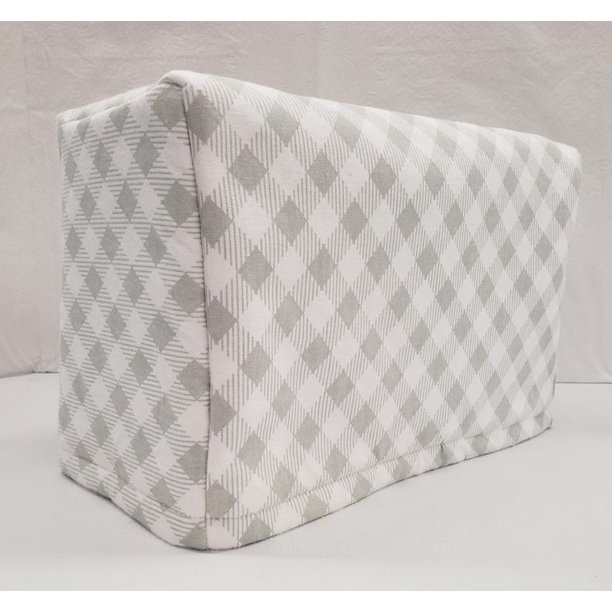 Toaster Cover (2 Slice, Gray Checked)