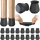 thumbnail image 1 of Protectores de piso de 16 piezas para patas de silla, cubiertas de silicona para proteger pisos, posavasos de fieltro para muebles, almohadillas protectoras antideslizantes, 1 of 5