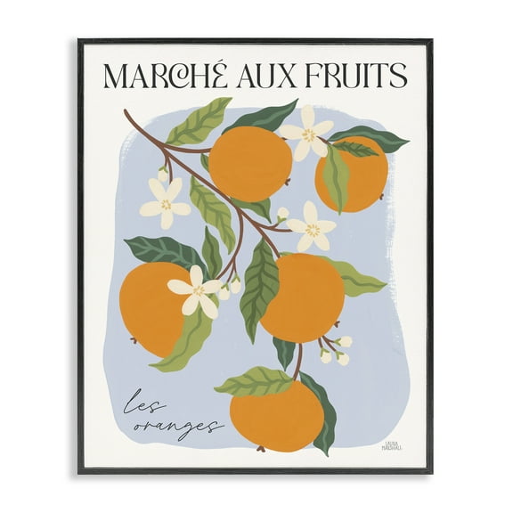 Stupell Industries Marche Aux Oranges Food & Beverage Painting Black Framed Art Print Wall Art, 11 x 14