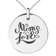 thumbnail image 1 of Stainless Steel Mom's Love Small Medallion Circle Charm Pendant Necklace, 1 of 1