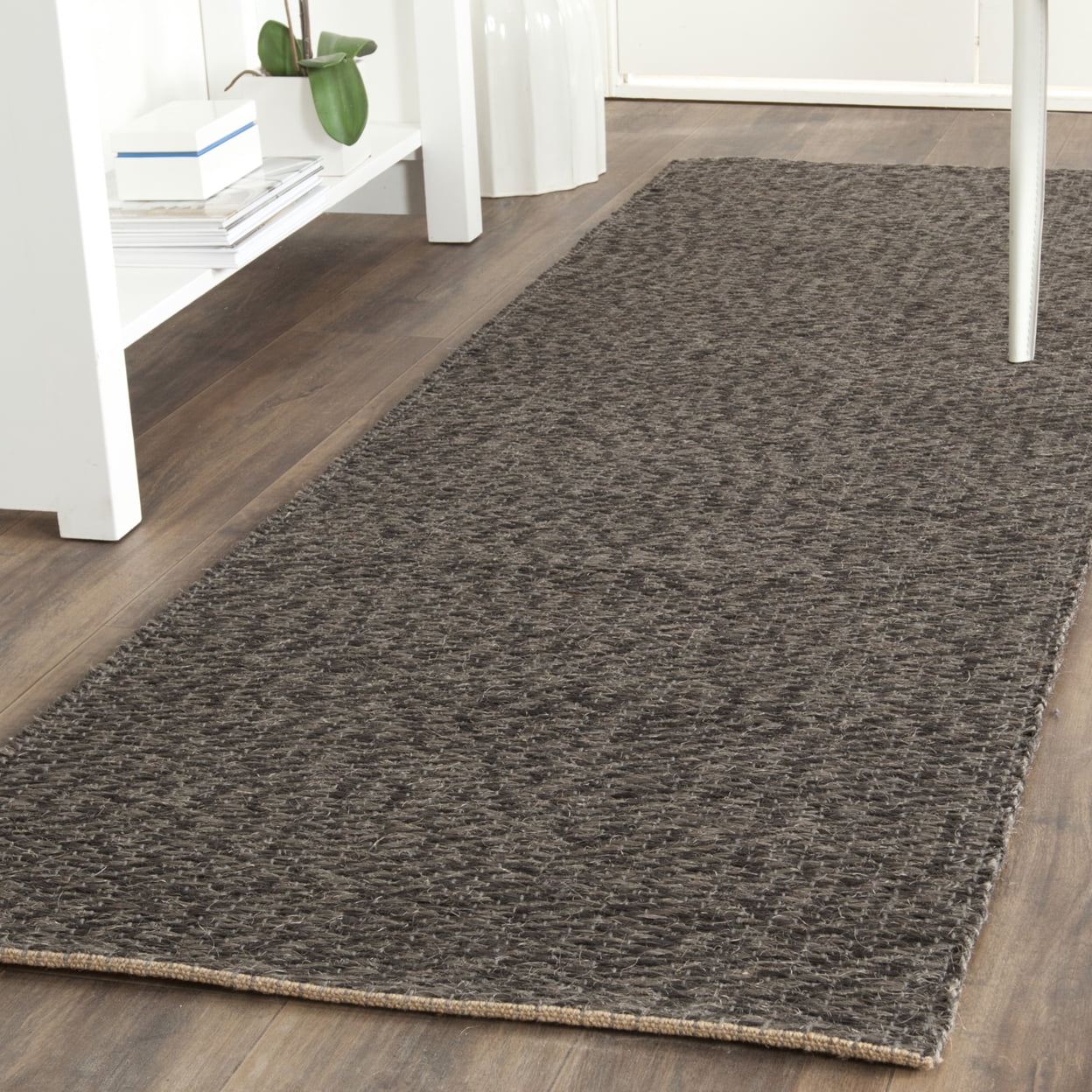 SAFAVIEH Natural Fiber Lars Braided Jute Area Rug, Grey, 6' x 9'