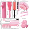 thumbnail image 7 of Kuaixian Professional Hairdressing Tool Set Anti-Knot Brush Wide-Tooth Comb Spray Bottle Satin Cap for Wig & Real Hair Care 11 Pieces, 7 of 7