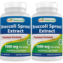2 Pack Best Naturals Broccoli Sprouts Extract 1000 mg 120 Capsules