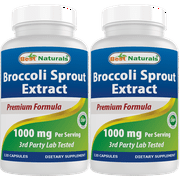2 Pack Best Naturals Broccoli Sprouts Extract 1000 mg 120 Capsules