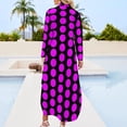 thumbnail image 2 of Hot Pink Polka Mini Skirt Long Sleeved Shirt Dress Party dresses for women summer dresses for women 2024, 2 of 6