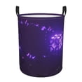 thumbnail image 1 of LNWH Laundry Basket, Purple Cube Pattern Foldable Laundry Hamper With Handles Waterproof, Small Size, 1 of 8