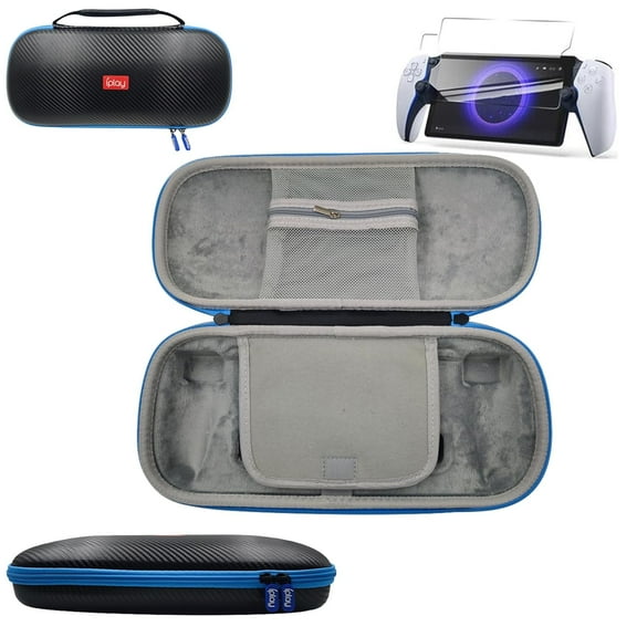 Uberwith PS Portal Case, Hard Carrying Case for PlayStation Portal Remote Player Cover Case & Handheld Screen Protector (Handbag  2*Screen Protector)