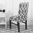 thumbnail image 3 of Polyester Stretch Dining Room Chair Covers Washable Seat Slipcovers Elegant Printed Home Wedding Banquet Décor - 6 Pieces, 3 of 7
