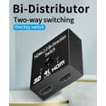thumbnail image 2 of AUBEAMTO HDMI Switcher,  4K HDMI Splitter 2 Ports Bi-Direction Manual Switch 2 x 1/1 x 2 HDMI Passthrough,No External Power Required-Supports HD 4K x 2K 1080P, 2 of 7