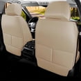 thumbnail image 3 of Car Seat Cover for Kia Optima 2002-2020: Car Seat Covers Full Set Waterproof Faux Leather Seat Cover Cushion Protector (Beige), 3 of 7