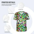 thumbnail image 4 of Balery Colorful Tie Dye Stained Glass Baseball Jersey for Men Casual Button Down Shirts Short Sleeve Active Team Sports Uniform-3X-Large, 4 of 9