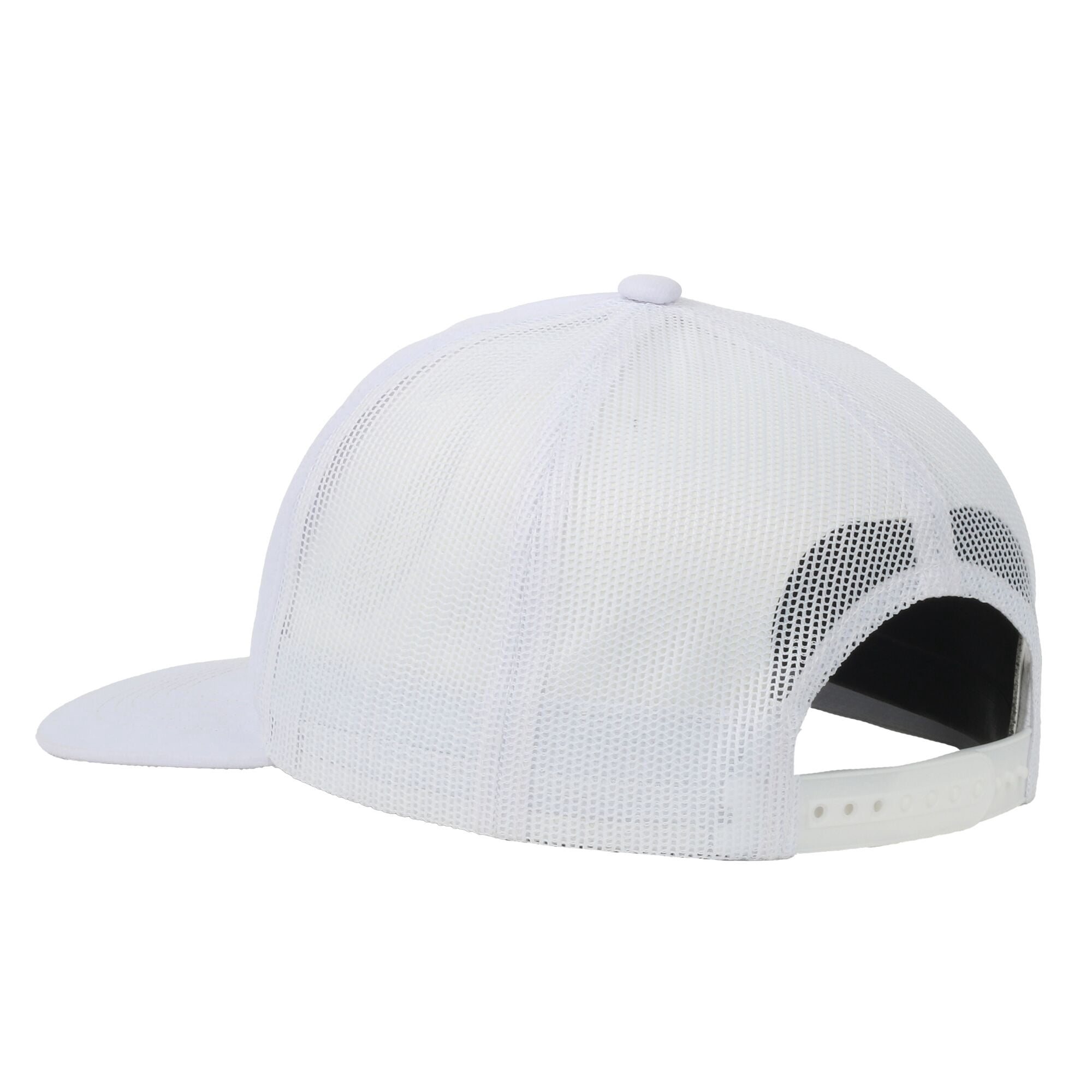 White/White Snook 5-Panel Fishing Cap – Unstructured, Flat Bill Snapback, One Size