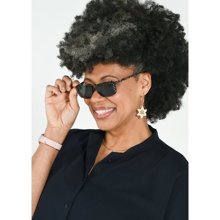 Solar Shield Dioptics ClipOns Unisex Rectangle Fashion Sunglasses