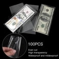 thumbnail image 2 of duomi-Plastic Money Sleeve for Bills, 100PCS Clear Sleeves Banknote Paper with Storage Container for Dollar Bills, Banknotes, Bookmark, Stamp,Invoices, Receipts, Cards Collection, 2 of 4