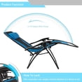 thumbnail image 5 of Lacoo Oversized Padded Zero Gravity Chair with Headrest, Blue/Black, 5 of 8