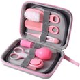 thumbnail image 2 of 8Pcs Newborn Baby Care Accessories Set,Bexikou Baby Grooming Kit, Portable Nursery Infants Care Kit with Scissors Comb Manicure Finger Nose Cleaner, Ideal for Travelling & Home Use -Pink, 2 of 8