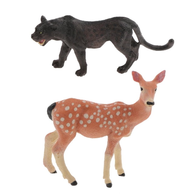 2pcs De Juguetes De Modelos De Animales De Plástico, De De Animales Realistas Para , , Niñas, Fiestas, Juguetes, Juguetes Baoblaze Juguete de figuras de animales realistas
