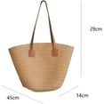 thumbnail image 2 of Kukuzhu Women's Hobo Bag Straw Woven Shoulder Bag Summer Beach Totes Handbag Top Handle Purse for Travel Vocation, 2 of 3