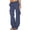 Blue, variant on WREESH Womens High Waisted Cargo Pants Solid Pants Hippie Punk Trousers Streetwear Jogger Pocket Loose Overalls Long Pants Green