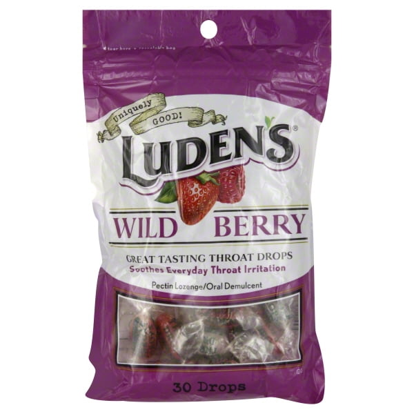 Luden's Wild Berry Throat Drops, 30 Count