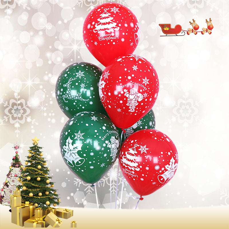 Details about   25 Merry Christmas Latex Balloons Green & Red Xmas Birthday wedding hen party